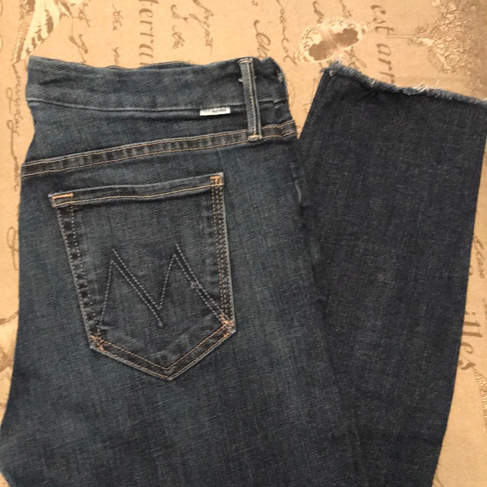 MOTHER Looker Ankle Fray Jeans